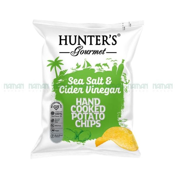 Chips Potatoes Sea Salt Vinegar Hunters 125G