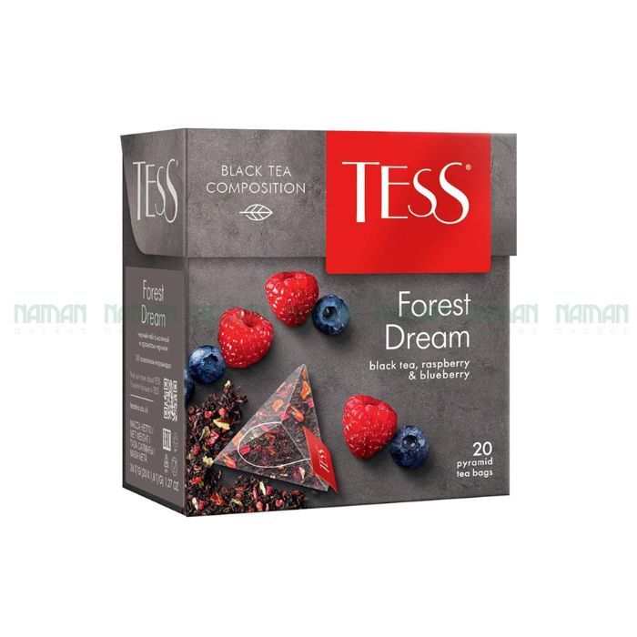 Trà Đen Túi Lọc Mâm Xôi Và Việt Quất Tess 20 Túi