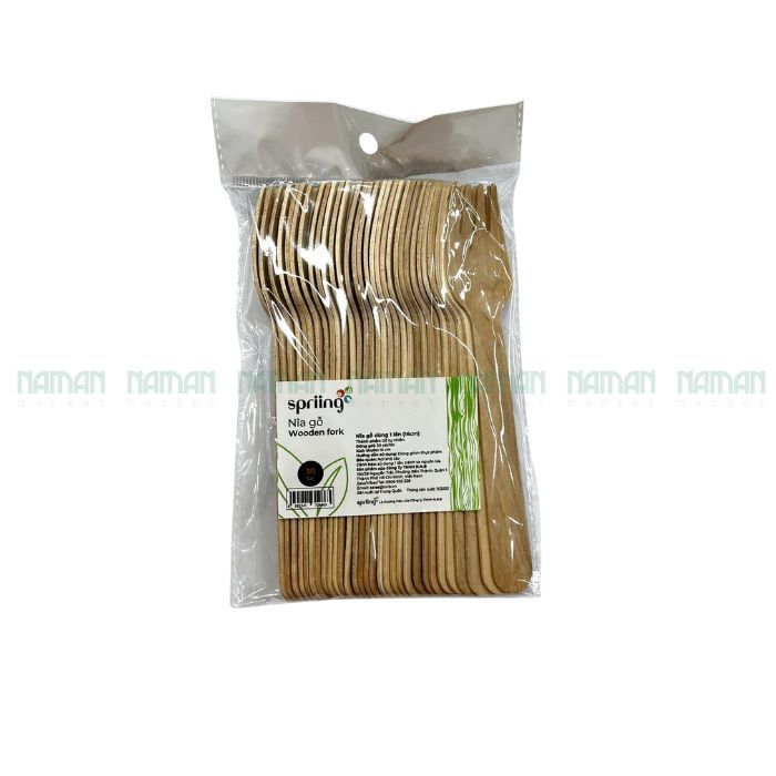 Disposable Wooden Fork Spriing 16Cm 30 Pcs