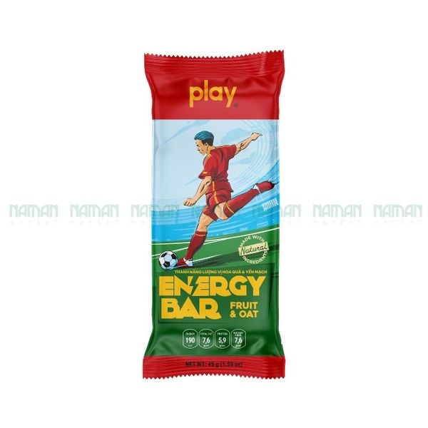 Thanh năng lượng vị hoa quả và yến mạch Play 45g