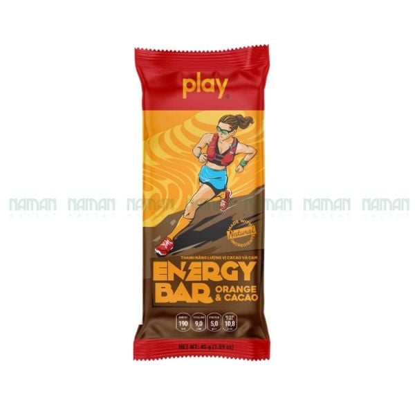 Thanh năng lượng vị cam cacao Play 45g