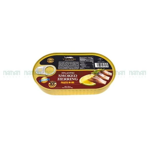 Premium Smoked Herring Fillet In Oil Vitafish 170G