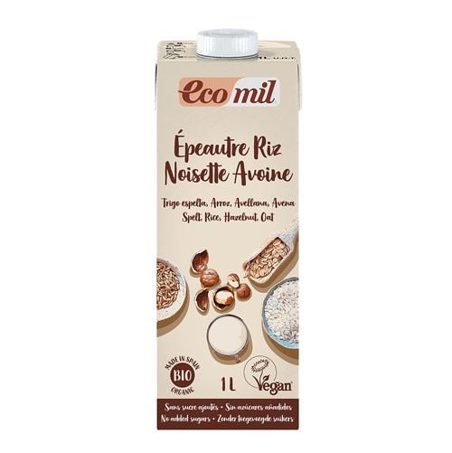 Spelt Rice Hazelnut Oat Bio Ecomil 1L