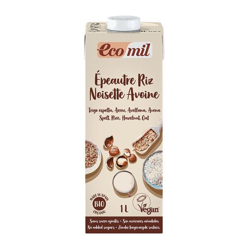 Spelt Rice Hazelnut Oat Bio Ecomil 1L- 
