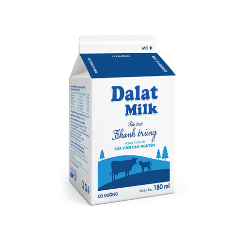 Sữa Tươi Thanh Trùng Có Đường Dalat Milk 180Ml