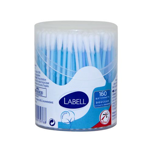 Cotton Swab Labell 160Sticks/Tall Box- Cotton Swab Labell 160Sticks/Tall Box