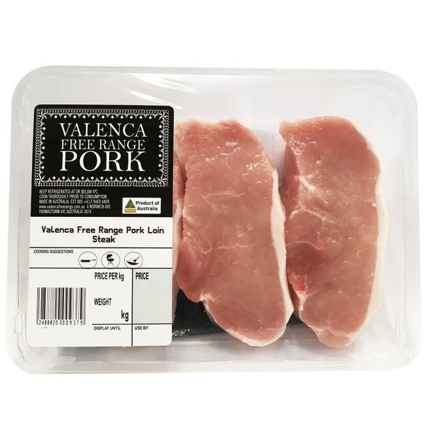 Frozen Free Range Pork Loin Valenca 500G