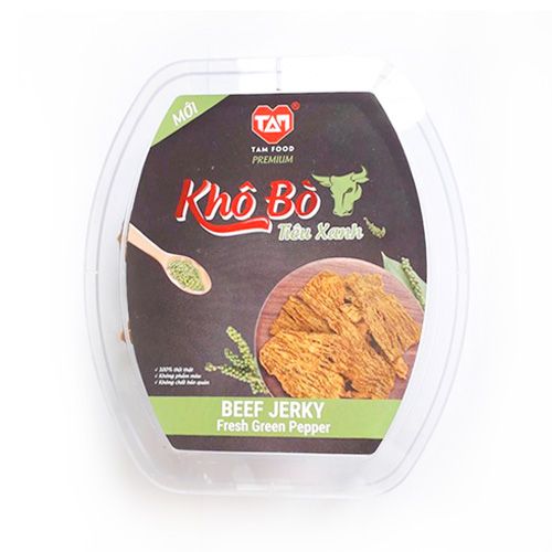 Beef Jerky Fresh Green Pepper Tam Food 100G