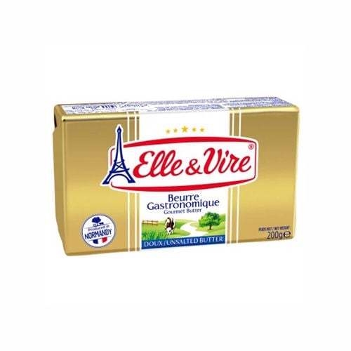 Unsalted Butter 82% Fat Elle & Vire 200G