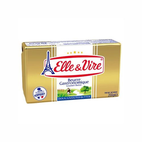 Unsalted Butter 82% Fat Elle & Vire 200G- 
