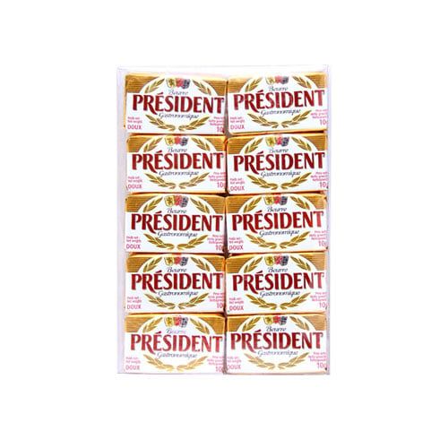 Bơ Lạt President 10X10G- Bơ President Packed 100G