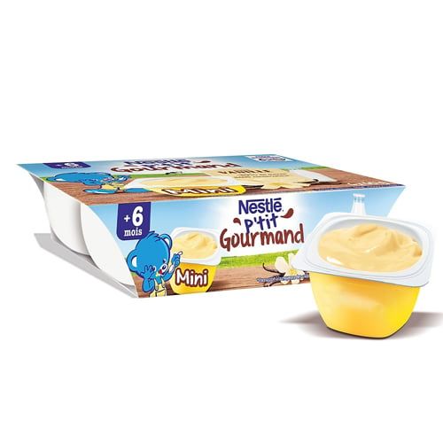 Váng Sữa Nestle' P'Tit Gourmand Vị Vani Lốc 6 Hộp X 60G- 