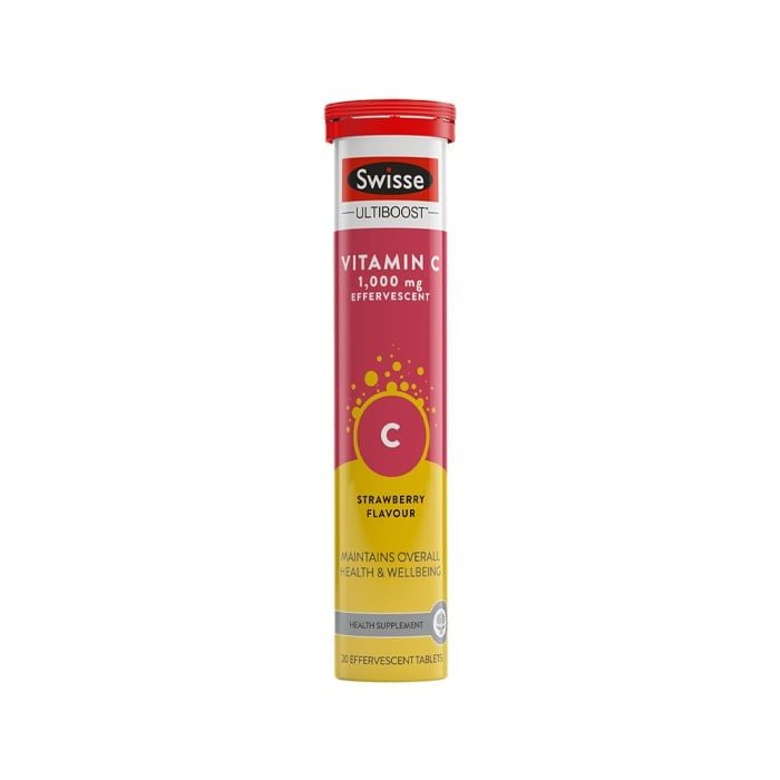 Viên Sủi Vitamin C Vị Dâu Swisse 20V