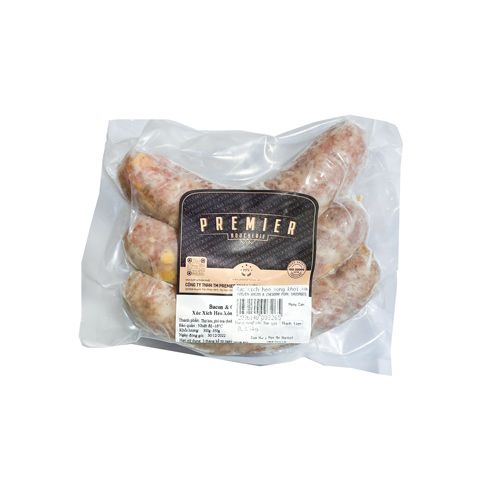Frozen Bacon & Cheddar Pork Sausages 3X100/120G