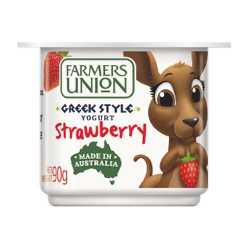 Yogurt Greek Style Strawberry Farmers Union 90G- 