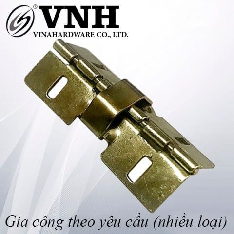 Bản lề nhíp Vinahardware dài 30mm, ngang 13mm, màu vàng đồng H3013C-H3013C
