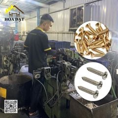 Vít đầu bằng răng nhuyễn Vinahardware loại M2, màu vàng - ZS212Y