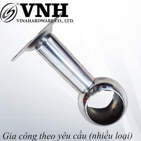Pat đỡ thanh treo quần áo sắt Vinahardware phi 25 loại rỗng -PB25R