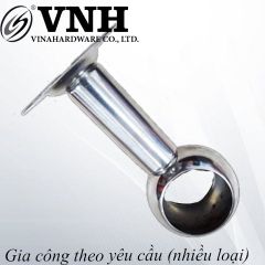 Pat đỡ thanh treo quần áo sắt Vinahardware phi 25 loại rỗng -PB25R