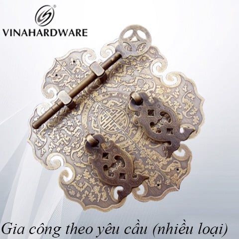 Khóa cửa tủ đồng thau cổ điển Vinahardware CBL7434-CBL7434