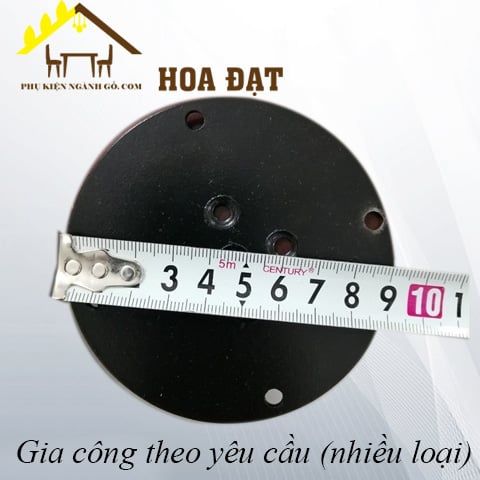 Pat ( Bas) sắt trònVinahardware  sơn đen kích thước 90x2 ( lỗ 8mm) - VNH270522-VNH270522