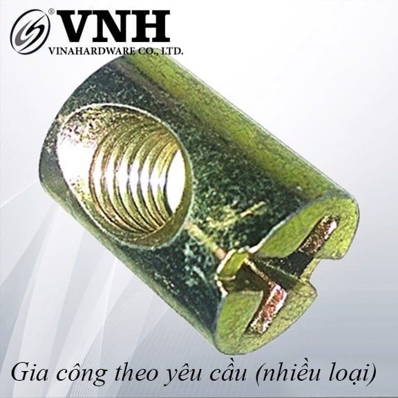 Tán ngang lỗ lệch Vinahardware loại M6x15, đường kính 10mm CRS615D10