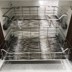 Rổ chén dĩa xoong nồi Inox 304 VNH00201 (Bộ)