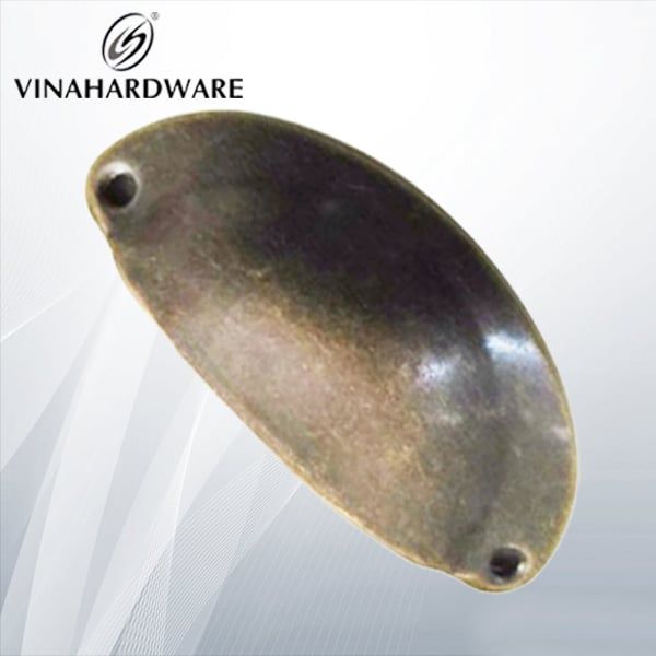 Tay nắm sò Vinahardware, đồng giả cổ, 82mm HD1014C22