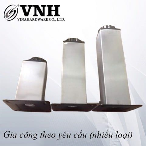 Chân ghế salon Vinahardware vuông 38x38mm, đế bằng-TA8332D150
