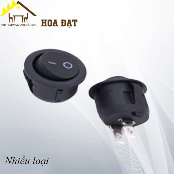 Công tắc đèn led 3 chân Vinahardware, màu đen - VNH122024B