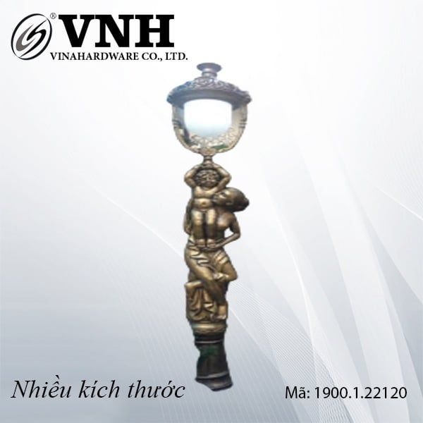 Cột đèn sân vườn ngoài trời, gang đúc Vinahardware - VNH094661