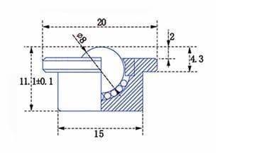 Bánh xe bi thép Vinahardware - CT081520