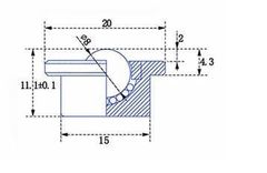 Bánh xe bi thép Vinahardware - CT081520