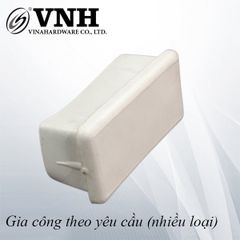 Nút nhựa chân bàn chữ nhật Vinahardware, màu trắng NNB3060T