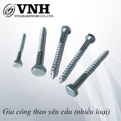 Vít phong M8 đầu lục giác ngoài Vinahardware, xi crom 3+ -ZP8100CR