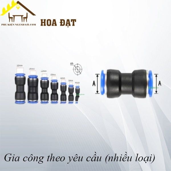 Đầu nối hơi nhanh bằng nhựa Hoa Đạt nhiều loại