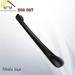 Tay nắm tủ Vinahardware hợp kim 128mm, lõm hai đầu, màu đen - HD023D128