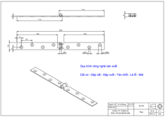 Bản lề lá hai mảnh Vinahardware loại 110*18*2mm - H1299