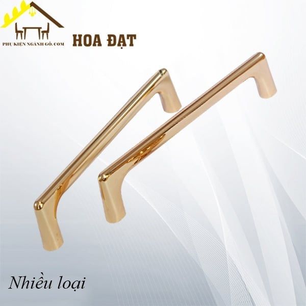 Tay nắm Vinahardware loại 128mm, hợp kim màu vàng bóng - HD0026V