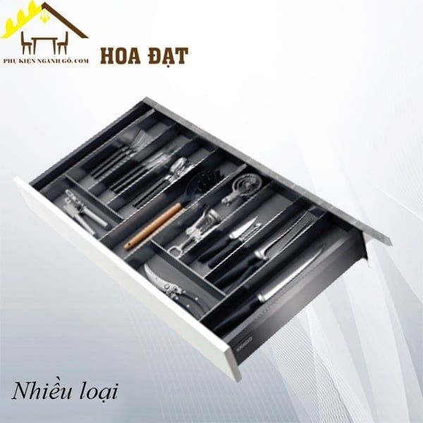 Khay chia thìa nĩa Vinahardware, nhôm phay xước - VNH405475