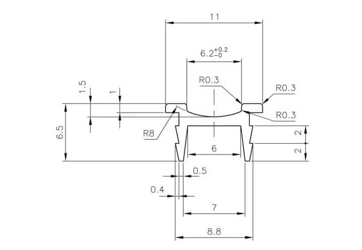 Ray trượt cửa lùa cho bộ bánh xe VNH04460, màu trắng - VNH04T2000