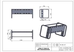 Khung bàn sắt Vinahardware, sơn đen - VNH1808750 - 1800x800x750