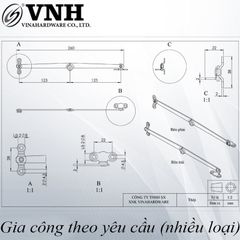Tay nâng compass Vinahardware, inox 201-CPL09