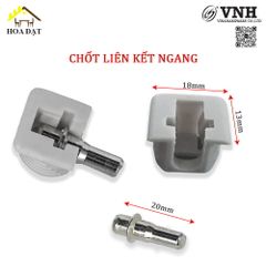 Chốt liên kết ngang Vinahardware màu xám loại 17.5x21mm - CC17521UN