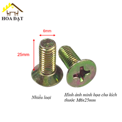 Bulong đầu bằng bake Vinahardware loại M6, bảy màu-PCS625Z23