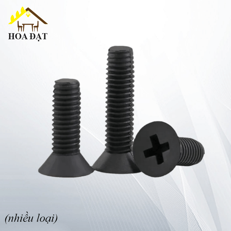 Bulong đầu côn bake Vinahardware loại M4, M5, màu đen-HSS510BKB