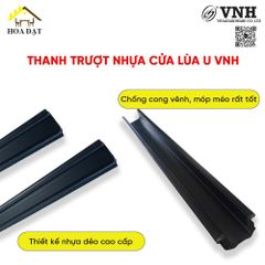 Thanh trượt nhựa cửa lùa U Vinahardware - HDDR355-TTL8432