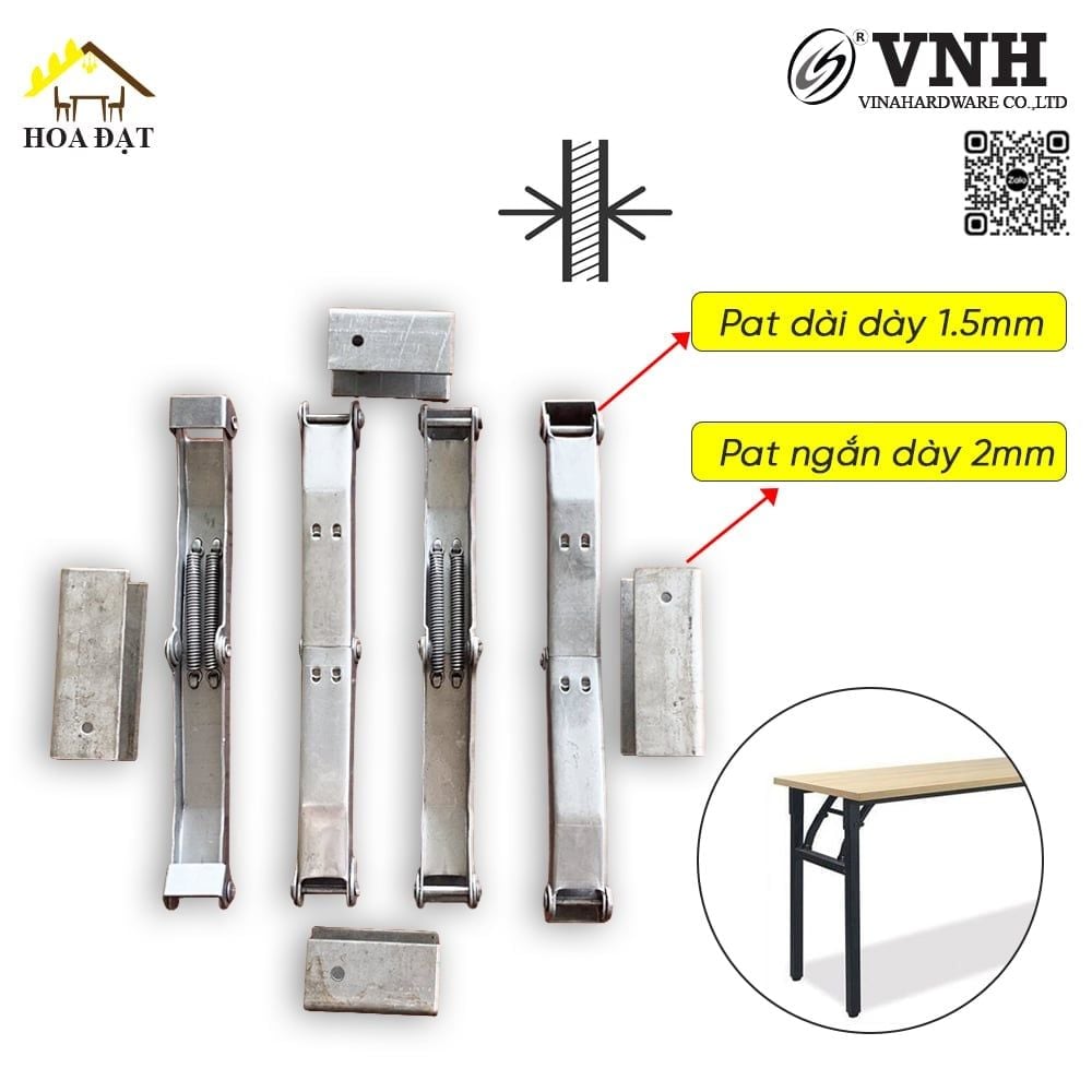 Pat SẮT gấp cho bàn xếp gọn Vinahardware - Phụ kiện gấp gọn VINA028457