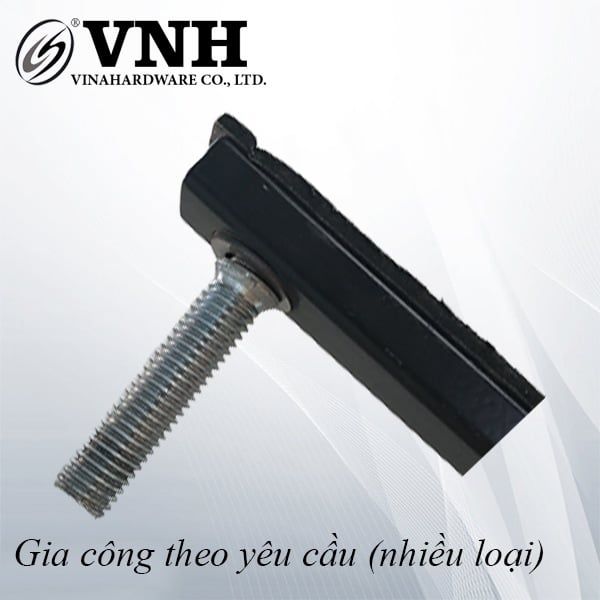 Thanh đỡ Vinahardware màu đen, kèm tán M10 inox 304 - VNH0116
