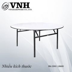 Bàn xếp gọn quán ăn xuất khẩu Vinahardware khung trắng cao 750mm - VNH286090MDF